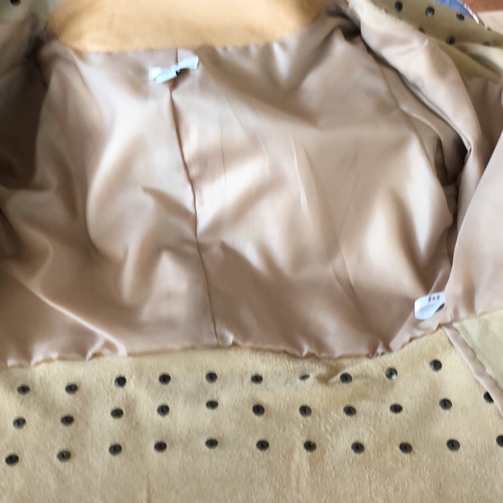 Cache Studded Tan Leather Open-Front Jacket - Picture 12 of 12